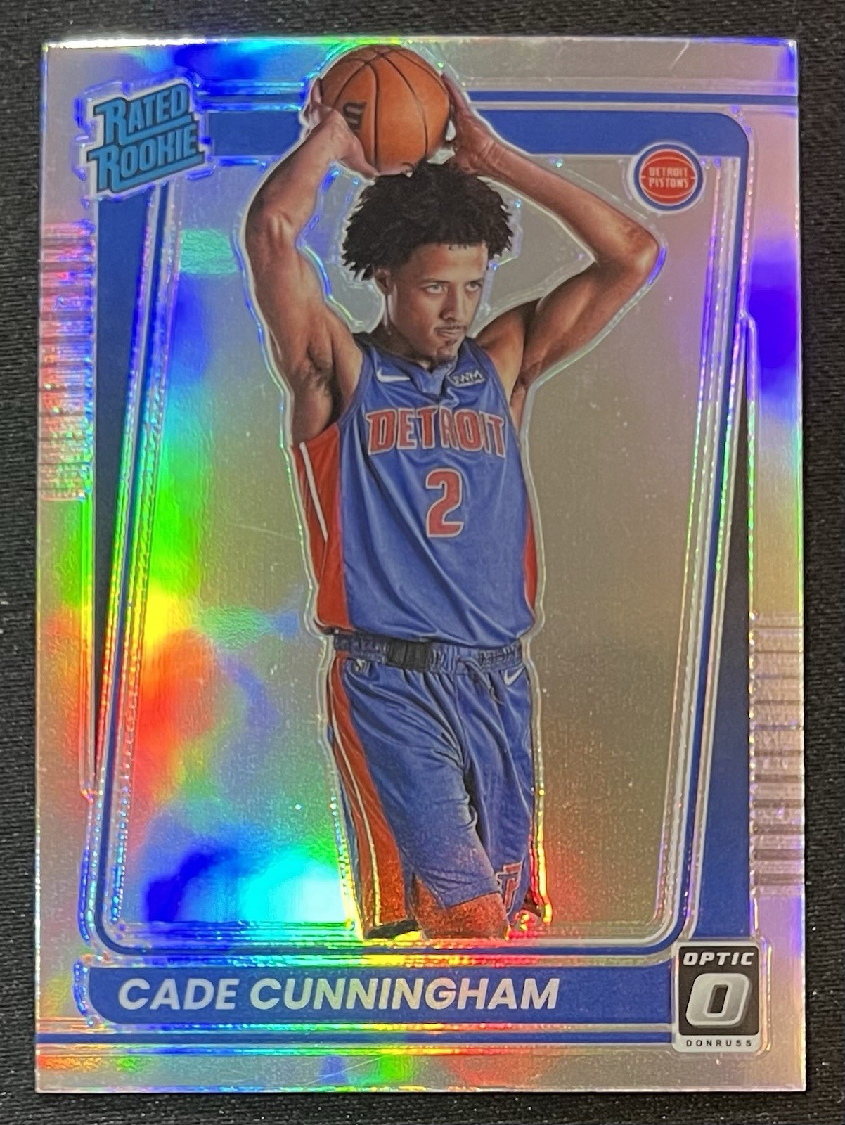 2021-22 Donruss Optic Cade Cunningham Holo RC #161 Detroit Pistons