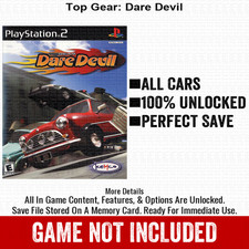 Top Gear Dare Devil 100 PS2 Memory Card All CHEATS ITEMS