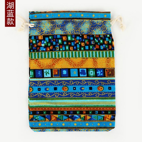 Borsa stile tibetano cordino borsa portaoggetti borsa gioielli borsa giocattolo culturale antiue - Foto 6 di 13