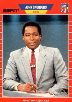 John Saunders 1989 Pro Set - Announcer Collectibles #8 -