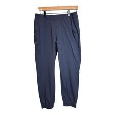 Columbia Elastic Waist Leisure Cargo Pants Boy's Size XL Navy Joggers Cuffs