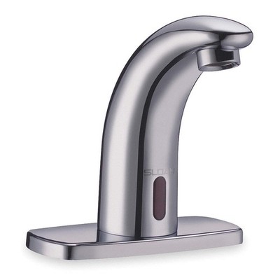 SLOAN SF2400-4 Mid Arc,Chrome,Sloan,Brass,0.5gpm 5UVA4