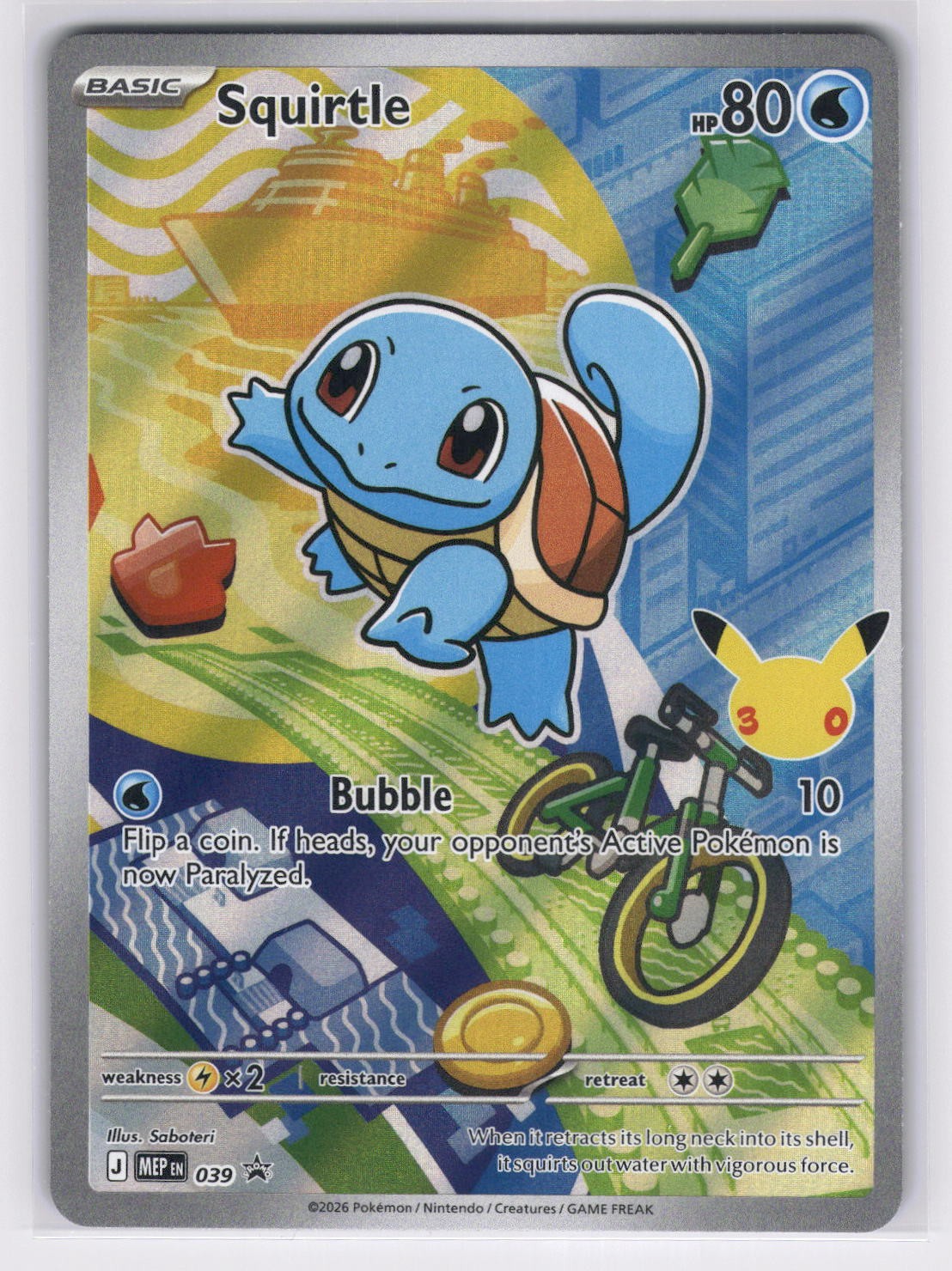 Squirtle 039 - Holo P ME: Mega Evolution Promo Pokemon NM