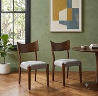 CHAIR DARK WOOD 2PCS SET
