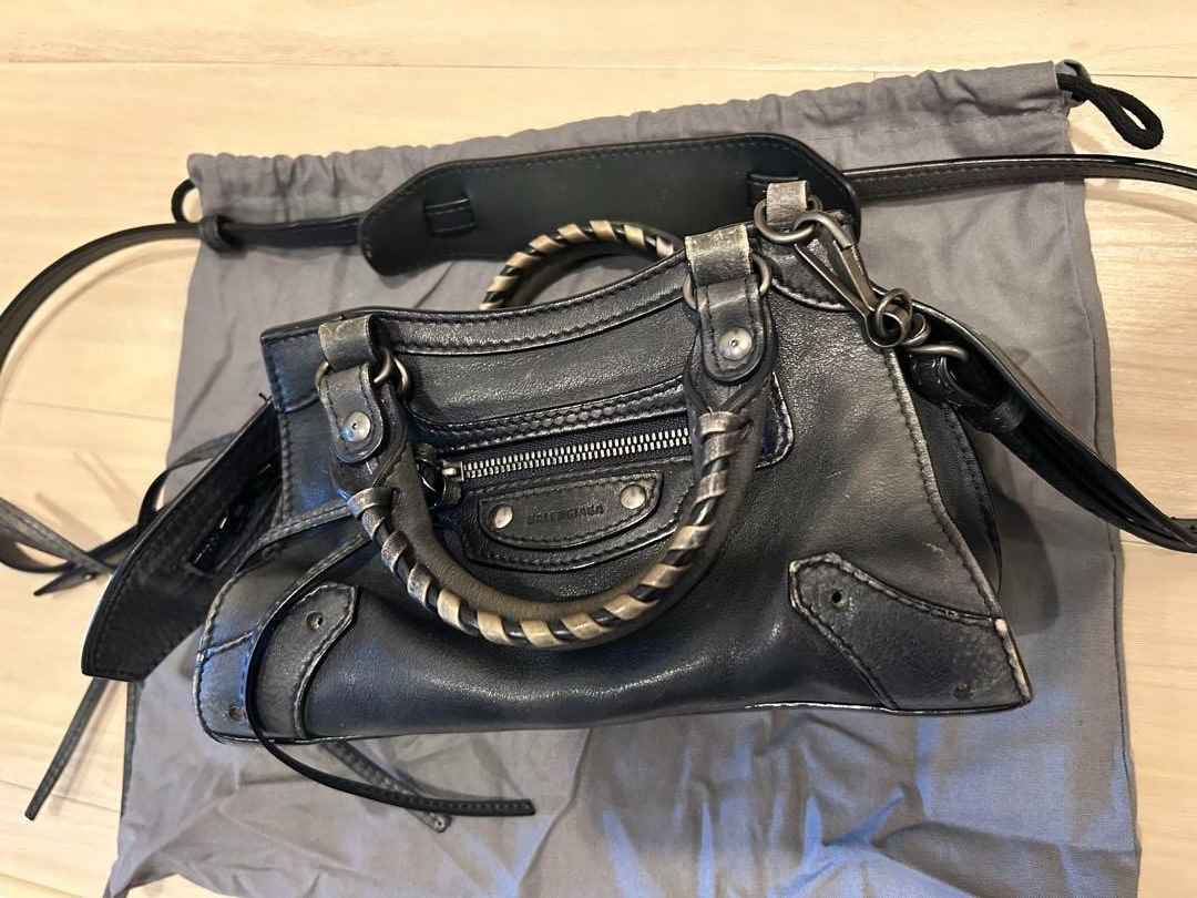 Balenciaga Neo Classic City Mini Handbag Shoulder Bag Leather USED