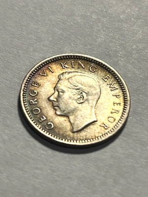 1941 New Zealand 3 Pence/Silver/XF+ #22055-2 | eBay