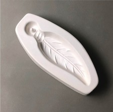 Little Fritters HOLEY FEATHER LF187 Glass Casting Frit Mold Pendant CPI Fusing