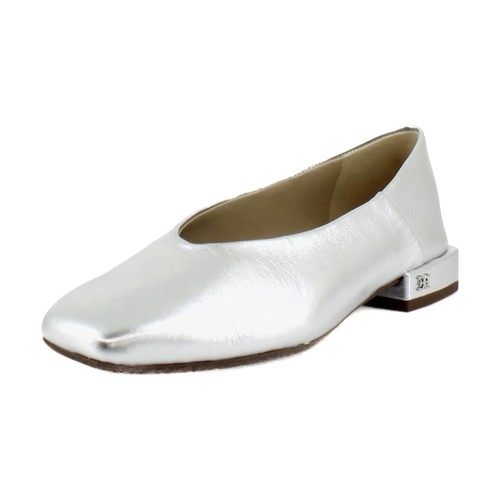 Sam Edelman Kasey Damen-Flats weiches Silber Größe 7 M