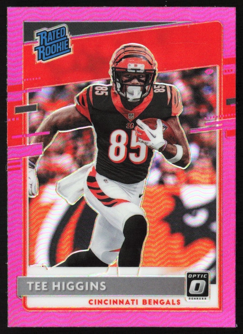 2020 Donruss Optic Pink Prizm Tee Higgins Rookie #160 GS1