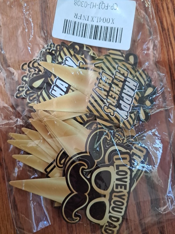 Gold Abd Black Cupcake Toppers Paper 36 Pc