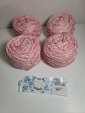 Pink/Cream Nifty Cotton Splash Variegated Yarn 185 Yds 100 G Color Carnation