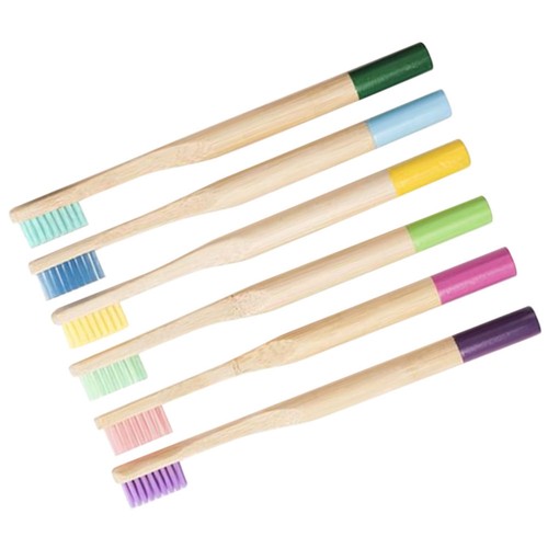 6 PCS Children's Soft Bristle Toothbrush Travel Wooden Toothbrushes - Picture 9 of 12