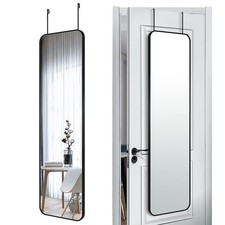 47x14 Mirror Rectangle Full Body Length Door Hanging Wall Mounted Metal Alumi...