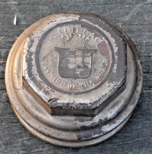 Cadillac Hubcap Brass Threaded Hub Nut Cap 7 Point Crown Antique 1908 To 1920s