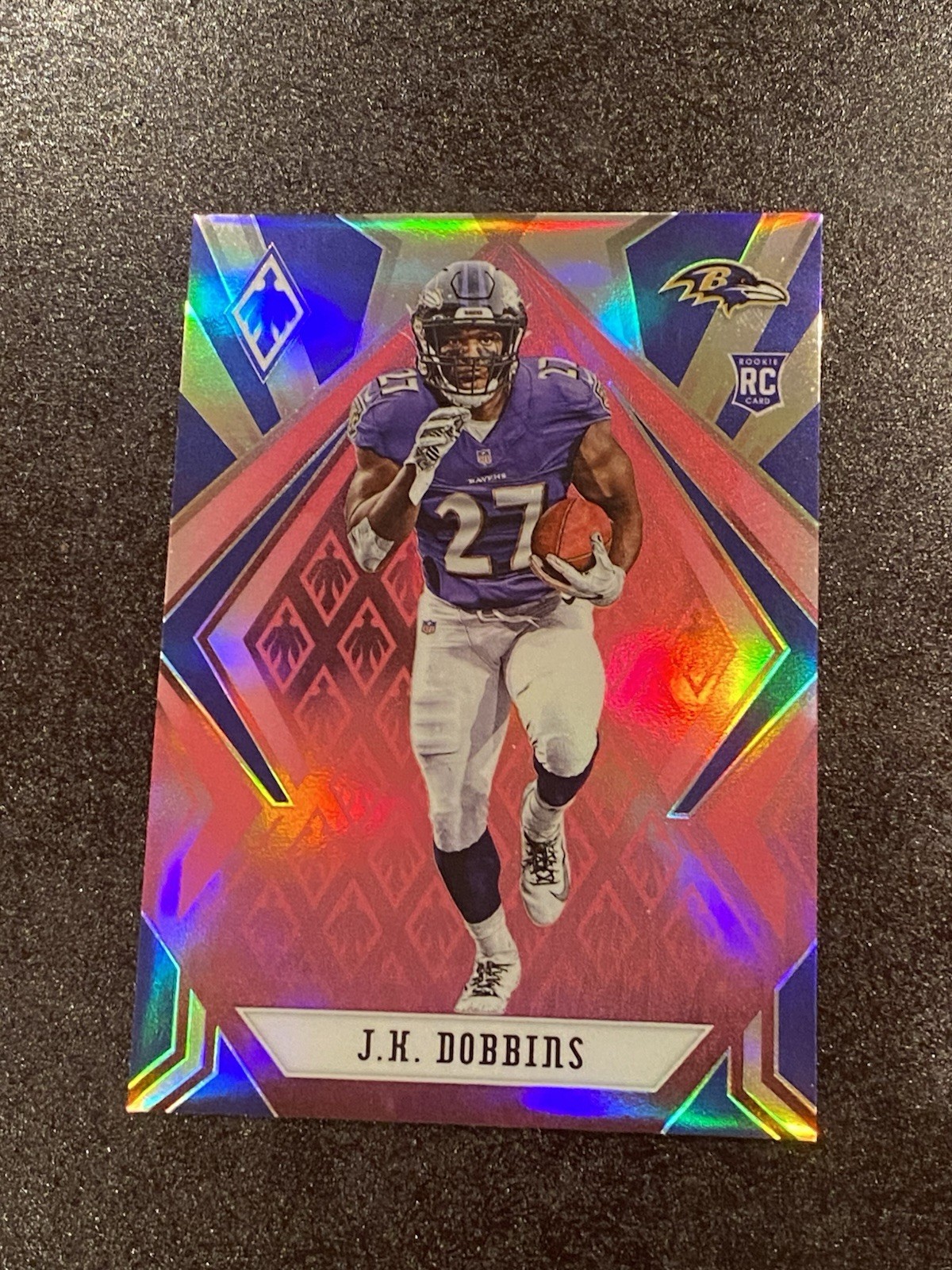#’d /199 Pink - J.K. Dobbins 2020 Panini Phoenix #115 Ravens RC PWE