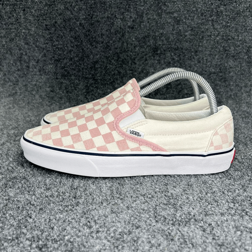 Scarpe Vans classiche slip on donna taglia 9 rosa scacchiera atletica casual skate - Foto 5 di 12