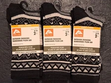 Lot Of 3 Ozark Trail Women's Outdoor Trekking 2prs Premium Wool Blend Crew Socks