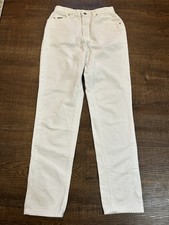 Vintage Lee Riveted 100 Cotton White Straight Leg Jeans Size 10 MED