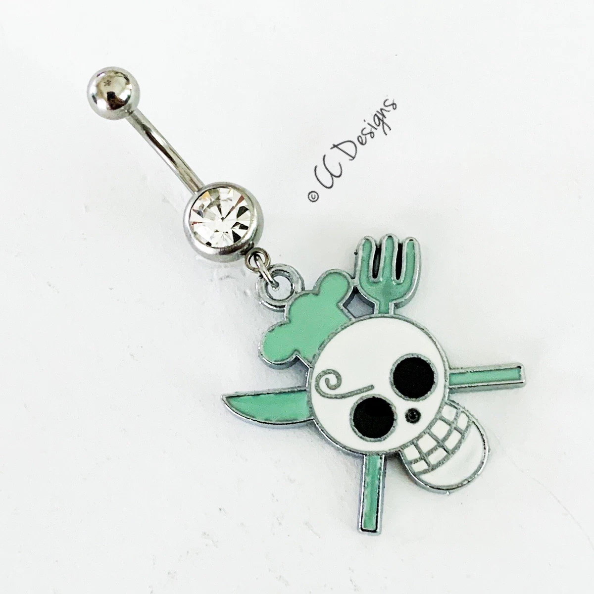 Sugar skull belly button best sale rings