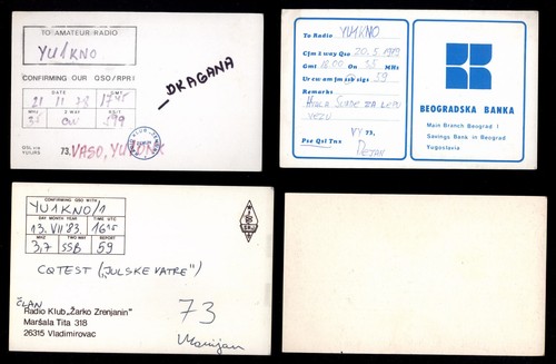 LOT 25 YUGOSLAVIA SFRJ QSL CARDS - Picture 3 of 15