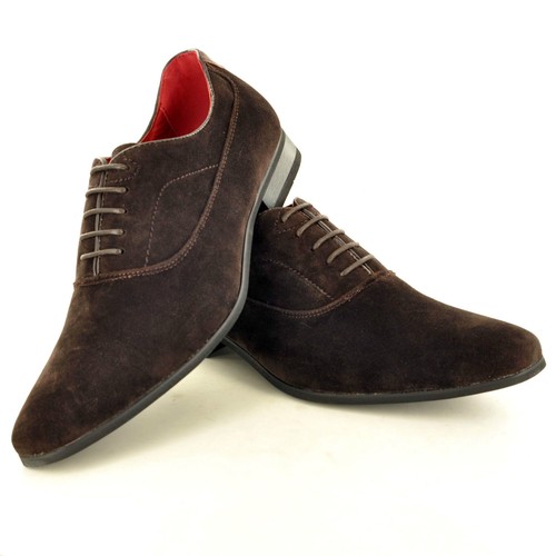 New Mens Casual Formal Lace Up Brogue Fashion Faux Suede Shoes In UK Sizes 6-12 - Picture 17 of 33