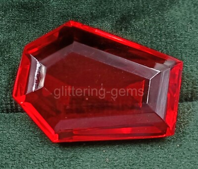 Natural 44.65 CT Fancy Cut Red Ruby Burma Certified Loose Gemstone 5AIZ