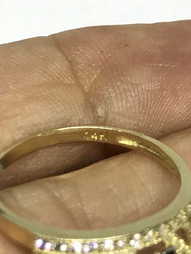 GOLd 14k ring Crown 15 Quinceanera Anos solid cz gift oro size 7 ask 5 6 8 9 - Picture 7 of 12