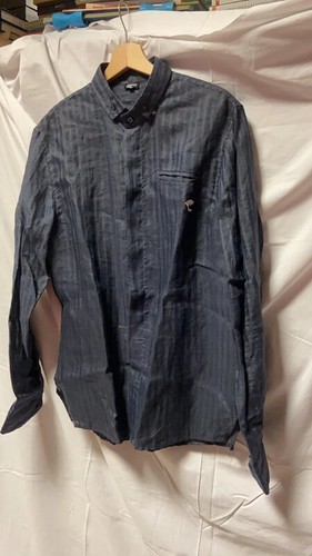 Camicia uomo Versace Sport TG. L blu notte blue shirt 27 - Imagen 8 de 10