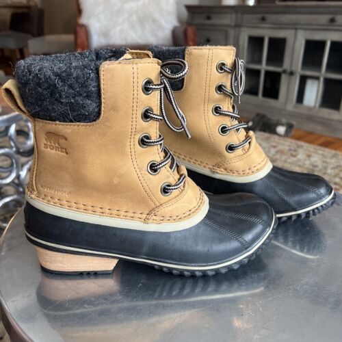 EUC Ladies SOREL US 7, UK 5 EU 38 Waterproof Hand Crafted Lace Up Leather Boot! - Picture 4 of 23
