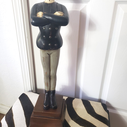 CAPTAIN JINKS 23" WOODEN STATUE RARE - Picture 9 of 23