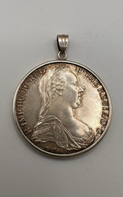 maria theresia taler Als Anhänger In Silber Schmuck (Art.Nr.#E47)