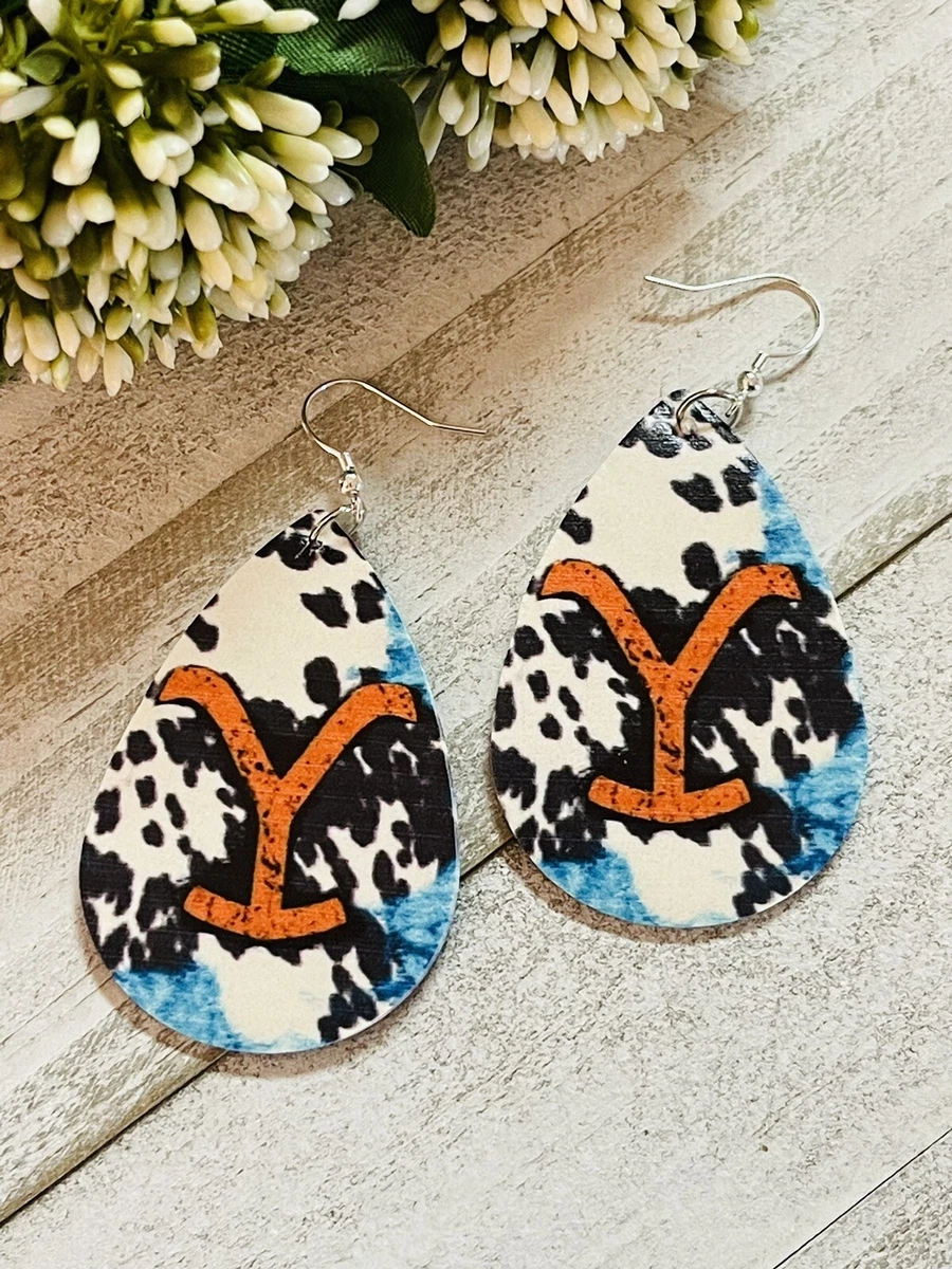 Western faux leather earrings online