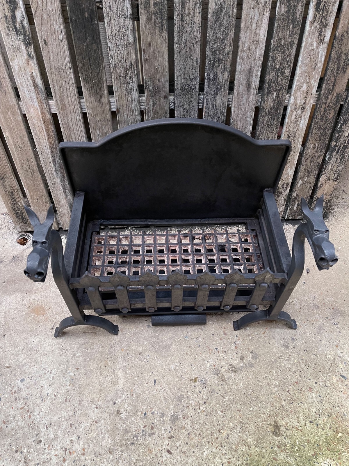 Rare Antique Vintage cast iron fire grate eBay