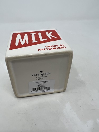 LENOX KATE SPADE/LENOX ALL IN GOOD TASTE CREAMER Milk Carton 4 3/4" Piping Hot - Picture 5 of 7