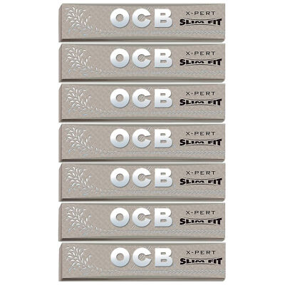 OCB X-Pert Rolling Paper King Size Slim Cigarette Papers (7 Booklets)