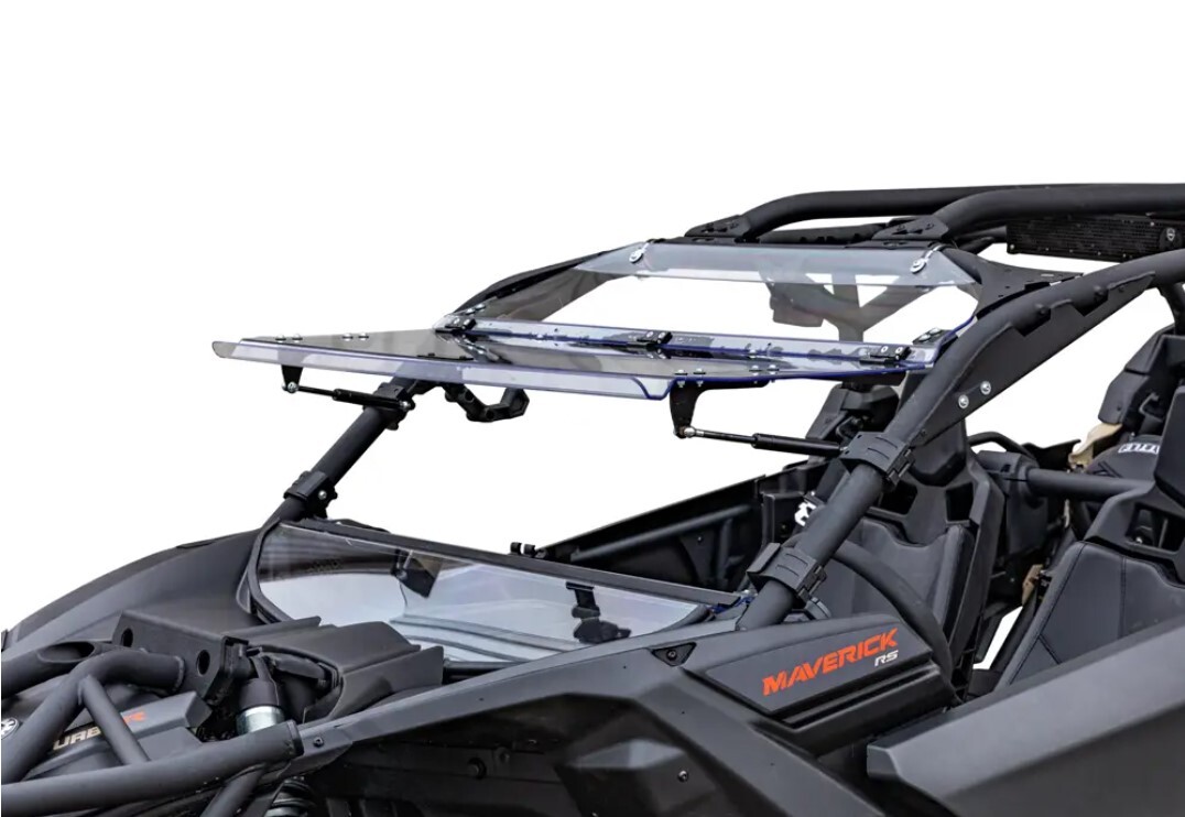 SuperATV Scratch-Resistant Clear Flip Front Windshield for Can-Am Maverick X3...