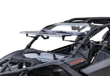 SuperATV Scratch Resistant Clear Flip Front Windshield for Can-Am Maverick X3