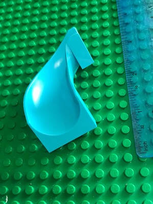 Lego Minifigur Artikel groß Aqua/Azurblau Spielplatz Rutsche Abschnitt 6 x 6 x 6 Kurve