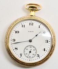 1919 Elgin 15 Jewel Open Face Pocket Watch WATCH289