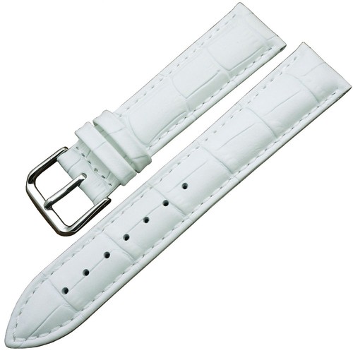 Bracelet De Montre Cuir Blanc ZRC – 22 Mm – Neuf – Véritable Cuir De Veau étanche