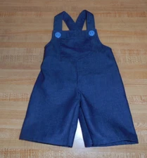DARK BLUE DENIM OVERALLS W/ POCKET for 16" CPK Cabbage Patch Kids or ANY COLOR