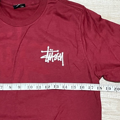 NWOT Basic Stussy Men's Color Burgundy long sleeve Tee T Shirt small - Picture 6 of 7