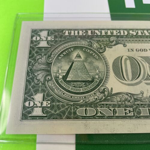One Dollar Birthday Note January 14 1958. Uncirculated. Fancy Serial Number - Picture 5 of 16