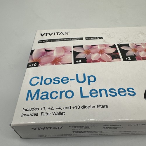 Vivitar + 1 +2 +4 +10 Close Up Macro Diopter Set For Nikon Sony Canon Lenses - Picture 2 of 7