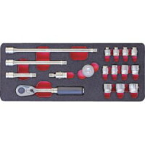 KOKEN 2286Z Z-EAL 1/4" SOCKET WRENCH SET 1/4"(6.35mm) 17 months W415xH120xT50 mm - Picture 2 of 2