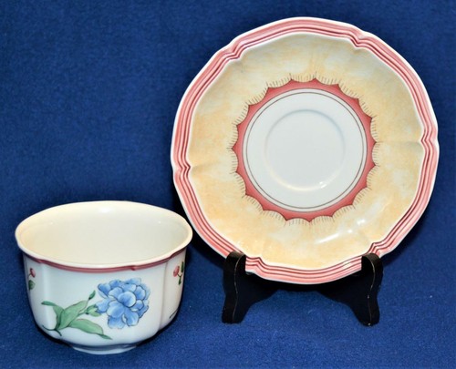 VILLEROY & BOCH Germany Blumenrand JARDIN D'ALSACE FLEUR Set flache Tasse & Untertasse - Bild 3 von 5