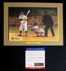YOGI BERRA PSA/DNA SIGNED PEREZ-STEELE GREAT MOMENTS CARD #53 AUTOGRAPH HOF . .