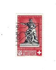 Swiss 1940 Pro Patria Monuments 20 + 5c used Stamp