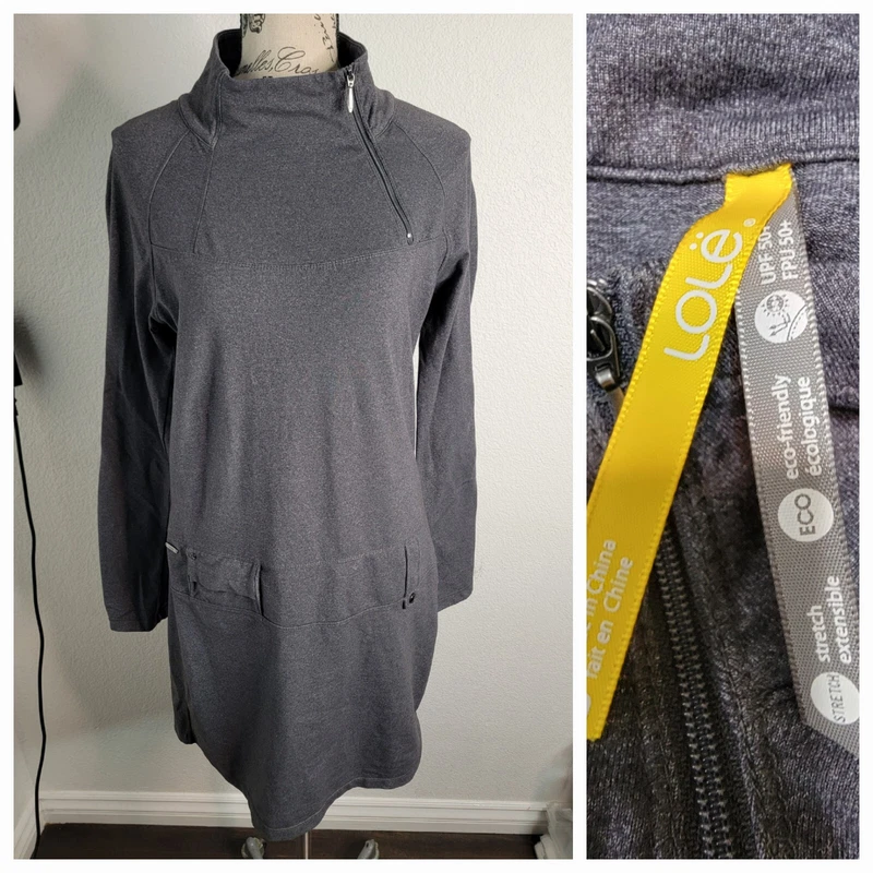 lole evolt long sleeve cowl neck upf 50+ performance pockets 
