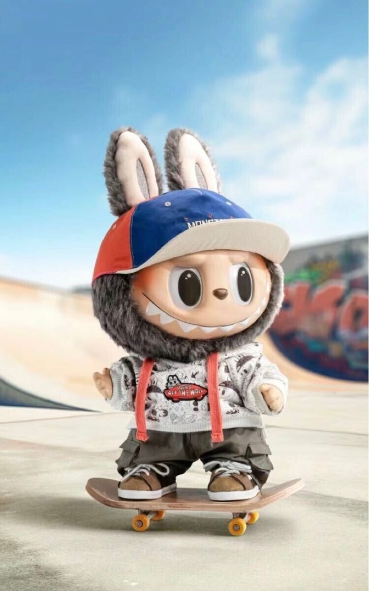 POPMART Vinyl LABUBU VANS Big Plush Doll BROWN In Stock POPMART Vinyl LABUBU VANS Big Plush Doll BROWN In Stock